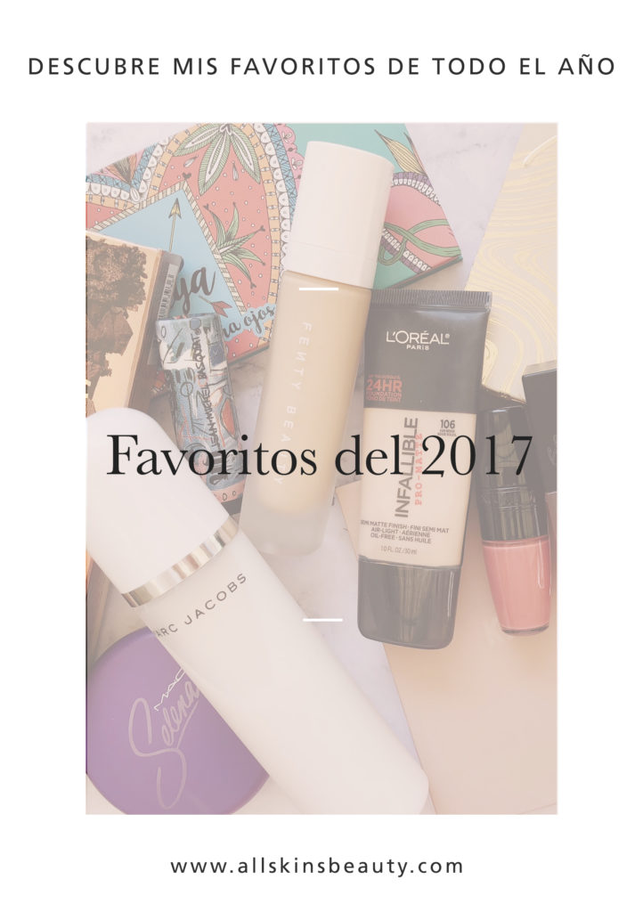 Favoritos del 2017 Es un poco difícil creer que ya se termino un año, y debo confesarles que el 2017 fue un año lleno de nuevas aventuras para mi, una de ellas fue el iniciar este blog en donde puedo compartir con ustedes parte de mi pasión que es la belleza. Este año tuve la oportunidad de probar nuevos productos y redescubrir viejos favoritos. Como siempre me encantaría compartirles el porque he amado estos productos y se han convertido en mis esenciales de todo el año. 