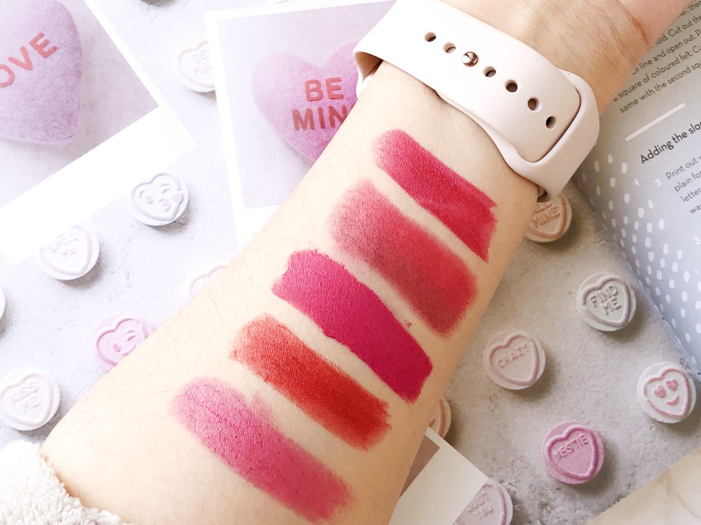 Top 5 labiales para San Valentín swatches